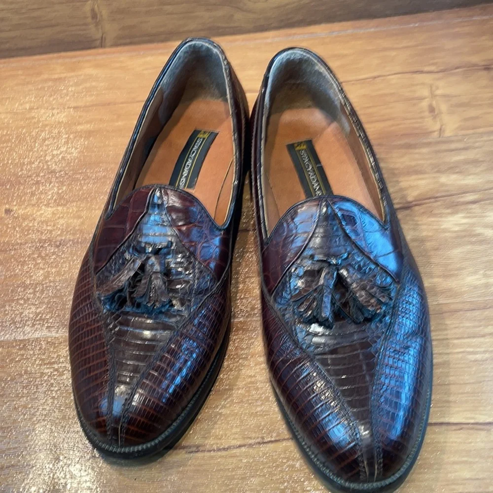 Stacy Adams genuine snake and leather men’s shoes size 9 M